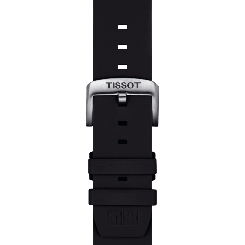 Tissot Siyah Silikon Kayış Boynuz Aralığı 22 mm T852047179