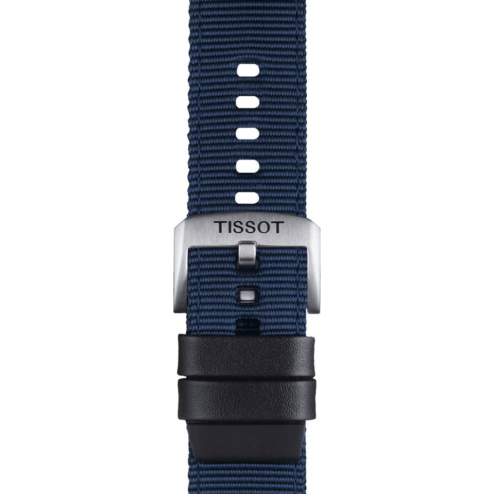 Tissot mavi kumaş kayış boynuz aralığı 22 mm T852046754